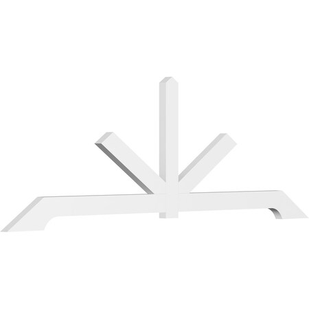 Ekena Millwork Vanguard Architectural Grade PVC Gable Bracket, 96"W x 32"H x 2"D x 4"F, 8/12 Pitch GBP096X32X0204VAN00